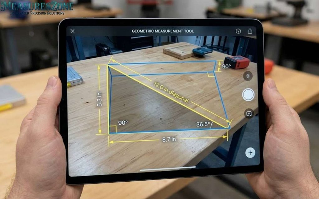12-inch tablet displaying a measurement graphic.
