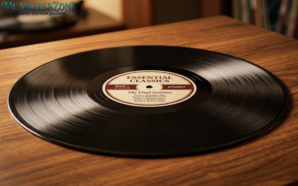 30 cm black vinyl record with “Essential Classics” and “The Vinyl Sessions” labels.